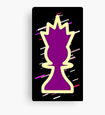 Chess queen Eighties Retro Violet and Purple Canvas Print