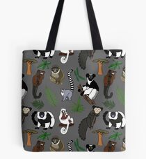 Lemur Pattern Tote Bag