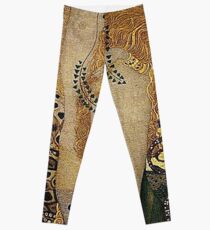 Portrait in Gold and Black ... by Gustav Klimt Leggings