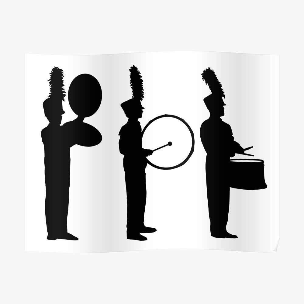 Marching Band Percussion Trio Poster By Vistascribe Redbubble