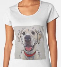 Yellow Lab Art, Cute Yellow Labrador Retriever Art Women's Premium T-Shirt