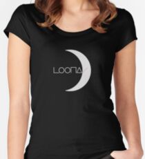 KPOP GIRLGROUP LOONA-LOGO-T-SHIRT / HOODIE / FALL / BECHER / BEUTEL / KISSEN / AUFKLEBER Tailliertes Rundhals-Shirt