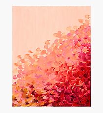 SCHÖPFUNG IN DER FARBE, KORALLE ROSA Hübsches Girly Ombre Ozean-Wellen-Meer-bunte Spritzen-abstrakte Acrylmalerei Fotodruck