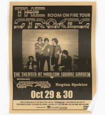 the strokes room on fire tour poster Poster
