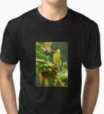 Camiseta de tejido mixto Jilguero en girasol