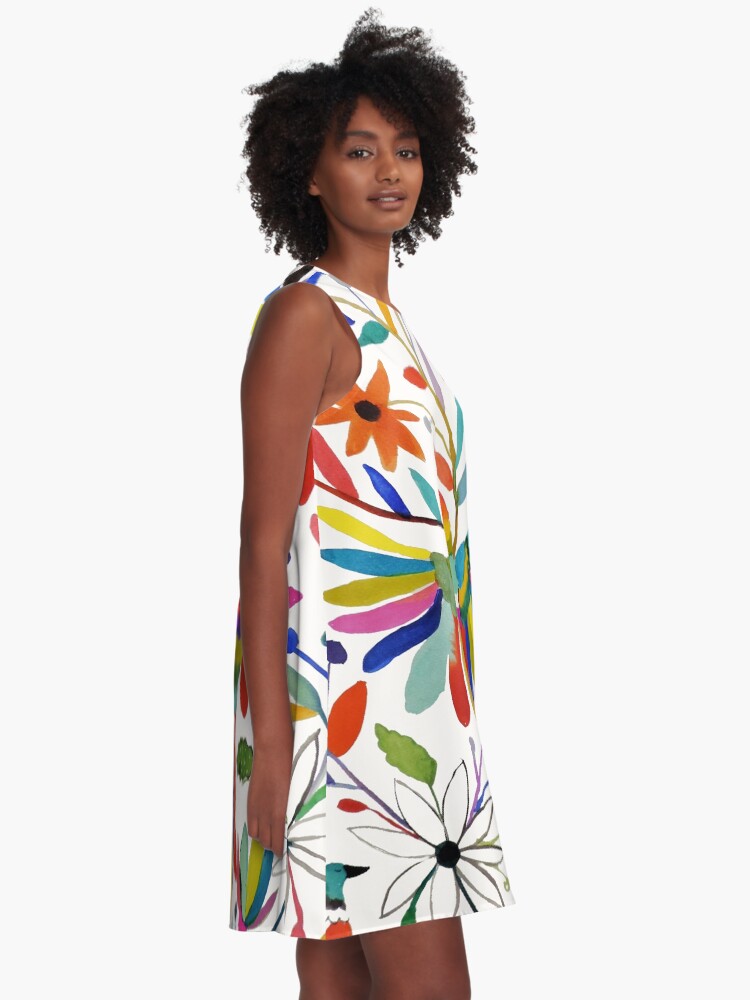 Alternate view of otomi bird A-Line Dress