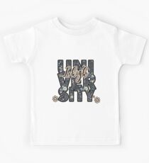 Universität und Hochschule | Batik Blumen | Blau | Lehigh Universität Kinder T-Shirt