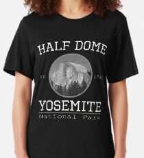 Half Dome Yosemite National Park Vintage Design Slim Fit T-Shirt