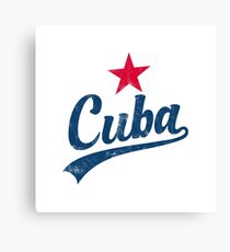 CUBA VINTAGE HANDWRITTEN WITH RED STAR Leinwanddruck