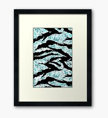 Camo Woodcut camouflage Framed Print