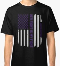 Her Fight Is My Fight - Alzheimer's Awareness American Flag Classic T-Shirt