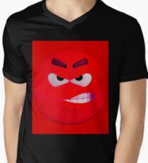Red wütend !!! kantig T-Shirt mit V-Ausschnitt für Männer
