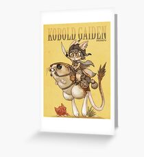 Kobold Gaiden - kangaroo rat with kobold Greeting Card