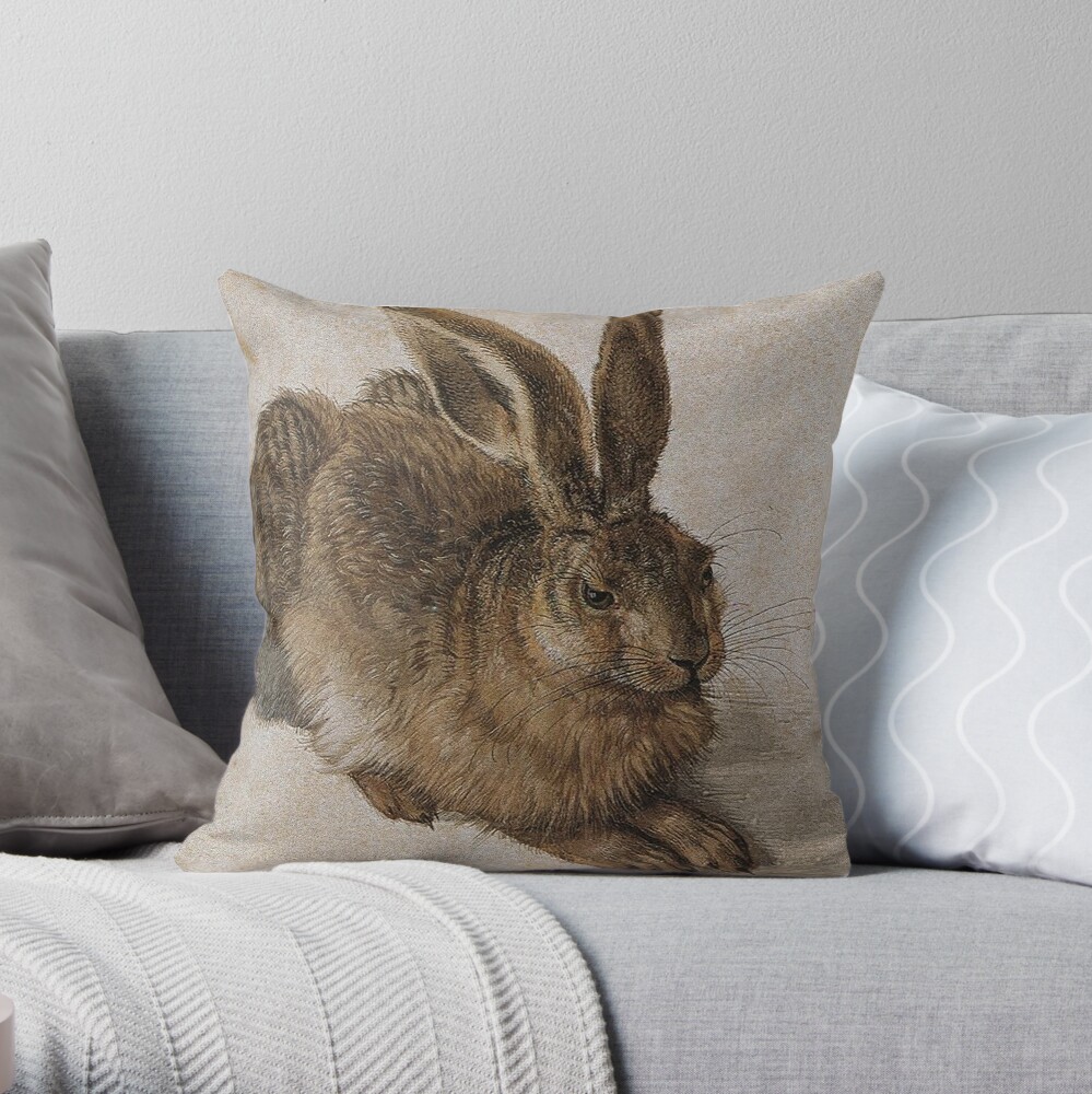 Feldhase...Albrecht Dürer..1502 Throw Pillow