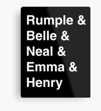 Rumple & Belle & Neal & Emma & Henry Metal Print