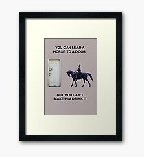 You Can Lead a Horse to a Door Framed Print