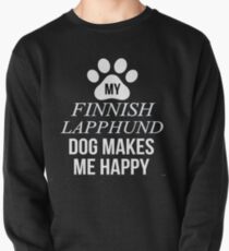 My Finnish Lapphund Makes Me Happy - Gift For Finnish Lapphund Parent Pullover