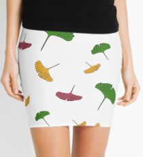 Ginkgo pattern, ginkgo biloba, australian leaf, leaves, nature, gingko Mini Skirt