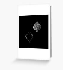 Caydes Spades Faded Greeting Card