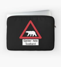 Svalbard Polar Bear Sign - Gjelder hele Svalbard Laptop Sleeve