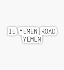 15 Yemen Road, Yemen Sticker