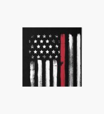 American Flag Thin Red Line Firefighter Art Board