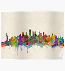 Póster Skyline de la ciudad de Nueva York