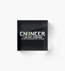 Ingenieure diskutieren nicht Acrylblock