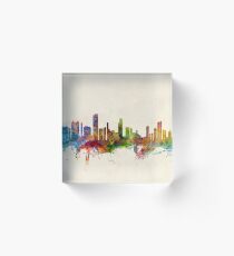 Honolulu Hawaii Skyline Cityscape Acrylic Block