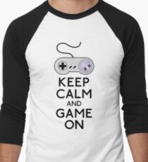 keep calm and game on Men's Baseball ¾ T-Shirt