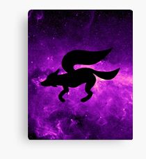 Fox Galaxy - Purple Canvas Print