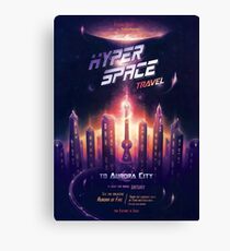 Space Travel Poster Canvas Print