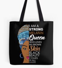 Starke schwarze Melaninkönigin Tote Bag