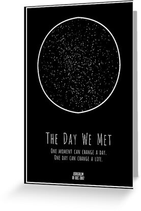 "A Night Sky Of The Day We Met" Greeting Card by Muhammed33 | Redbubble