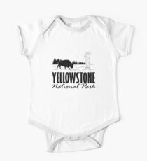 Yellowstone Nationalpark Hot Springs Geysir Bison Buffalo Wyoming Baby Body Kurzarm