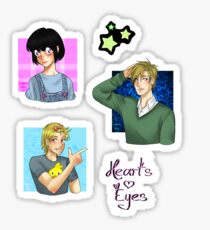 Heart's Eyes PACK - Yumi + Max + David Sticker