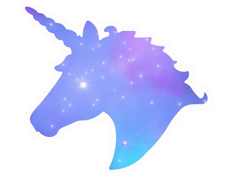 galaxy unicorn head by kaleylaprise007 redbubble