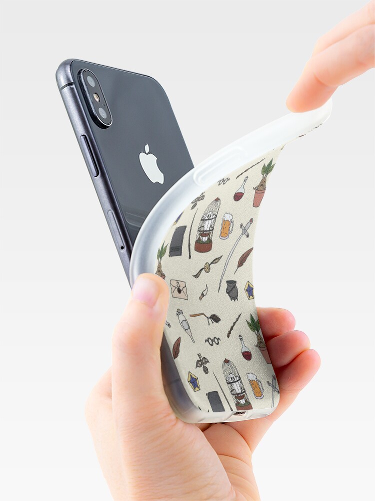 Alternate view of Owl and wand iPhone Case & Cover