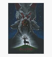 Mononoke hime poster#3 San, Moro and her wolves Photographic Print