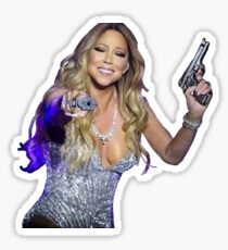 Mariah Carey with guns Sticker