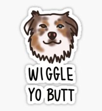 Pegatina Wiggle Pastor australiano a tope