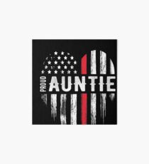 Thin Red Line Heart Aunt Auntie Firefighter Art Board