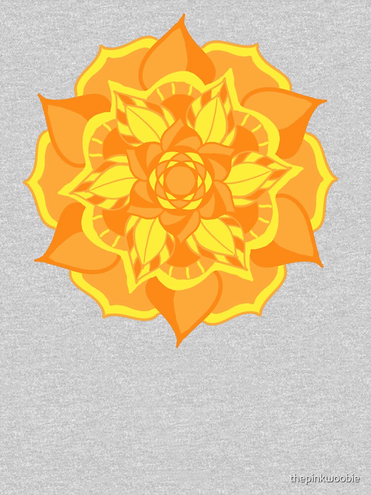 Orange Twirl Mandala by thepinkwoobie
