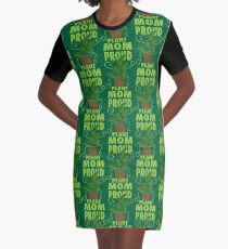 Proud Plant Mom - Plant Lover Gift Graphic T-Shirt Dress