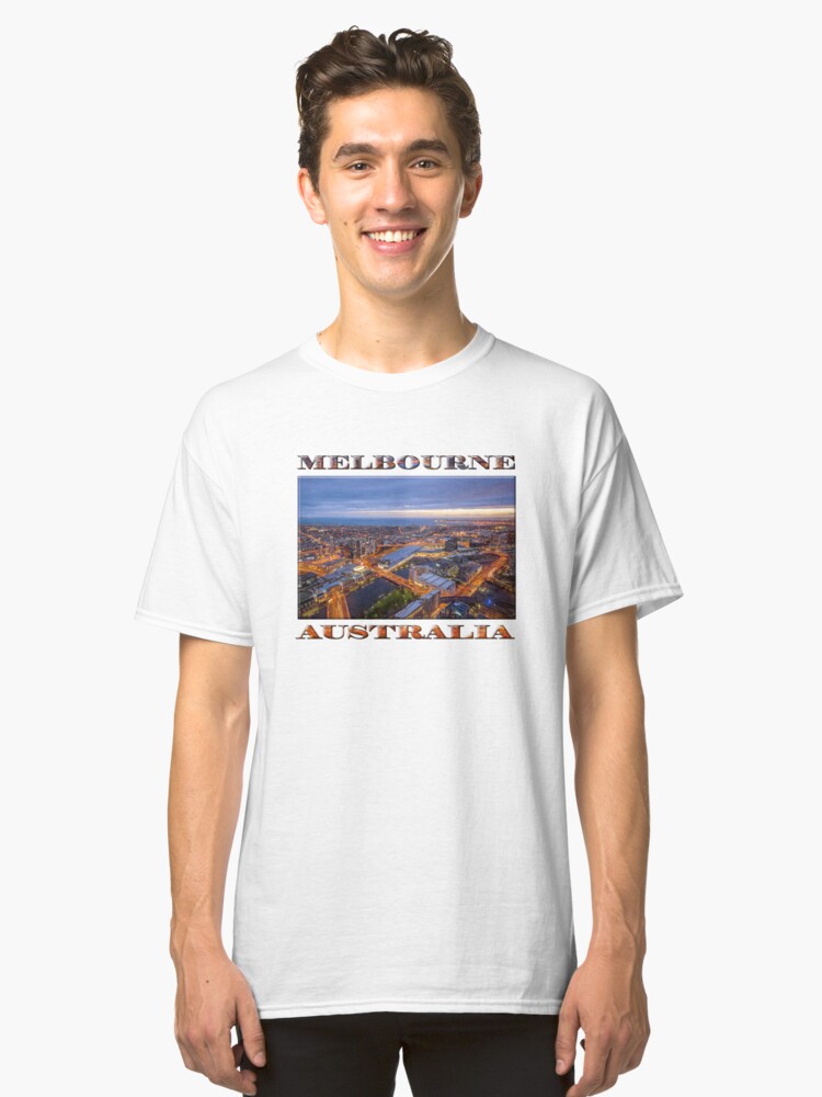 Alternate view of Stunning Melbourne (poster on white) Classic T-Shirt