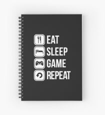 eat sleep game repeat Spiral Notebook