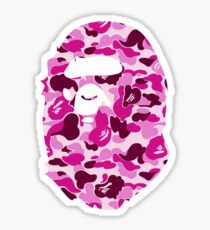 Pink Bape Logo Sticker