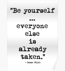 Oscar Wilde Be Yourself Poster