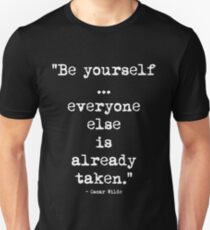 Oscar Wilde Be Yourself White Unisex T-Shirt