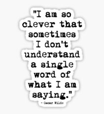 Oscar Wilde Cleverness Sticker